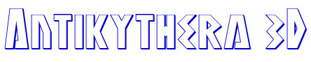 Antikythera 3D 字体